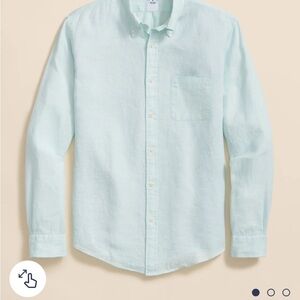 Brooks Brothers Turqoise Linen Casual Button Down Shirt M